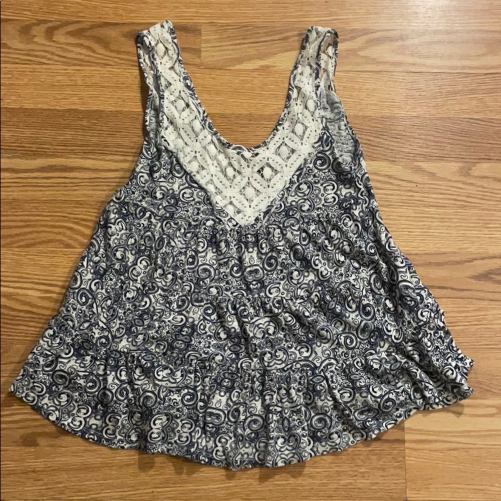 Paisley Blouse with Lace